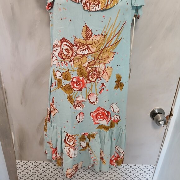 Uncle Frank Aqua Rose Dress - Picture 4 of 14